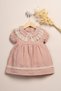Muslin Fabric Short Sleeve Baby Girl Lady Dress