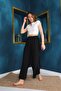 Women's Wrinkled Wide Leg Trousers - 4