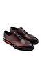 Genuine Leather Claret Red Casual Men's Shoes - 2