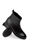 Genuine Leather Black Chelsea Men's Boots - 3