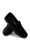 Genuine Suede Black Loafer Men's Shoes - 3