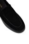 Genuine Suede Black Loafer Men's Shoes - 5