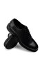 Genuine Leather Men's Black Daily Shoes - 3
