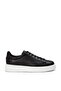 Genuine Leather Men's Black Sneakers