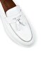 Men's White Genuine Leather Comfort Loafer Shoes - 5
