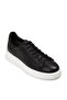 Genuine Leather Men's Black Sneakers - 7