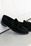 Men's Black Genuine Suede Tassel Loafer