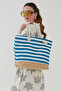 Women's Sea Beach Bag Multicolor Zipperedsoft Handle New Season - 2