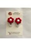 4cm Oval Silver Metal Snap Hand-Knitted Colors White Red Fluffy Daisy Buckle - 2
