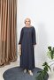 Pleated Sandy Dress with Necklace