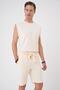 Men's Bermuda 035 Comfort Fit Lace-Up Waist Viscose Blended Casual Beige Shorts - 2