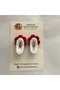 4cm Oval Silver Metal Snap Hand-Knitted Colors White Red Fluffy Daisy Buckle - 7