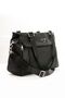 Women's Black Color Mosaic Pattern Satin Fabric 5 Compartment Adjustable Cross Strap Hand and Shoulder Bag