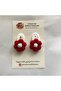 4cm Oval Silver Metal Snap Hand-Knitted Colors White Red Fluffy Daisy Buckle - 5