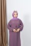 Pleated Sandy Dress with Necklace - 4