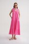 4673 Women's Drawstring Detailed Muslin Dress Pink - 2