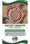 Certified Howlite - Hematite Natural Stone Bracelet with Zircon Apparatus