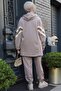 Zippered Mink Hijab Double Set 20135V - 3