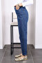 Dark Blue High Waist Mom Jeans Pants - 4