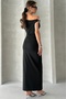 One Shoulder and Buckle Detail Draped Dress - 2