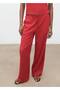 Straight Cut Trousers with Lace-Up