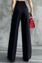 Women's Pleated High Waist Lycra Palazzo Trousers 3024 - 8