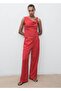 Straight Cut Trousers with Lace-Up - 2