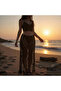 Handmade Macrame Gold Beaded Mesh Skirt, Beach Skirt, Festival Skirt - 5
