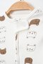Baby Boy Printed Cotton Cuffed 3-Piece Jumpsuit Colorful Patterned 9-12-18 Months Newborn Baby Outfit - 5