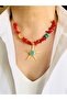 Natural Stone and Coral Special Design Star Necklace 48 cm - 2