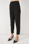 Women's Black High Waist Fabric Trousers 6650 - 2