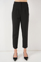 Women's Black High Waist Fabric Trousers 6650 - 4
