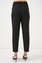Women's Black High Waist Fabric Trousers 6650 - 6
