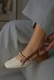 Backless heeled shoes backless evening shoes pearl-detail vegan leather heeled shoes - 2