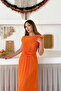 Women's Pleated Tie Detail Stylish Dress - 6