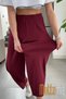 Women's High Waist Crepe Fabric Lycra Beltless Balloon Leg Pants – Office and Casual Relaxed Fit - 8