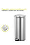 Eva Series | 30l Brushed Stainless Steel Pedal Trash Bin | Soft-closing & Fingerprint-resistant - 4
