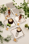 Nesto Stainless 6-Piece Set Butterfly-Detail General Serving Tray Silver - 2