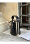 Black Women's Drawstring Bucket Hand and Shoulder Bag - 4
