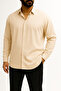 Summer Half Oversize Men's Shirt -801- Beige