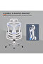 Sihoo High Back Ergonomic Mesh Chair With 3d Adjustable Ideal For Home And Office - Light Grey - 4