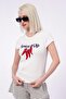 Ecru Printed Women's T-Shirt Sh249 - 5