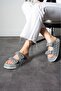 Quilted Velcro Home Outdoor Women's Slippers – Gray - 4
