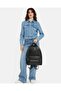 Women's Back Strap Brand Logo Zipper Closure Black Backpack K60K612223-0Gq - 3