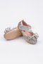 Girl's Silver Stone Bowknot Non-Slip Sole Orthopedic Ballet Shoes - 3