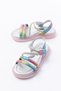 Girl's Colorful Velcro Stone Non-Slip Sole Sandals - 3