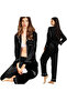 Women's Luxurious Silk Satin Pajama Set - Soft and Comfortable Full Sleeve Nightwear - 3