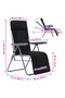Folding Garden Chairs with Cushions 2 pcs Black - 3