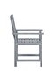 Garden Chairs with Cushions 2 pcs Grey Solid Acacia Wood - 5