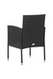 Garden Chairs with Black Cushions 2 pcs Black Poly Rattan - 5